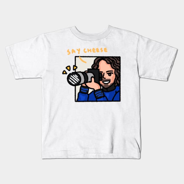 Stef the cameraman Kids T-Shirt by dotbyedot